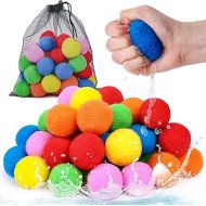 POPLAY 36PCS Reusable Water Balls, Reusable Water Balloons Summer Pool Toys for Kids Outdoor Games