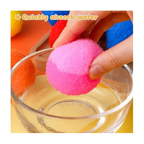  POPLAY 36PCS Reusable Water Balls, Reusable Water Balloons Summer Pool Toys for Kids Outdoor Games