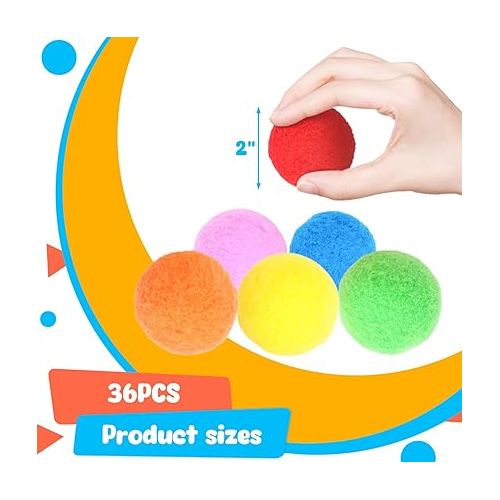  POPLAY 36PCS Reusable Water Balls, Reusable Water Balloons Summer Pool Toys for Kids Outdoor Games