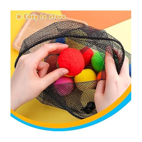  POPLAY 36PCS Reusable Water Balls, Reusable Water Balloons Summer Pool Toys for Kids Outdoor Games