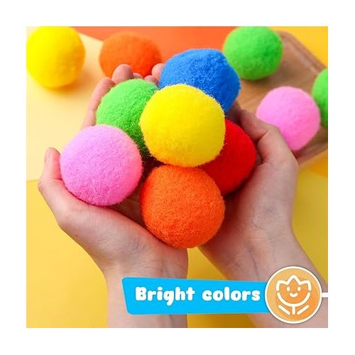  POPLAY 60PCS Reusable Water Balls, Summer Pool Toys Reusable Water Balloons for Kids Outdoor Games