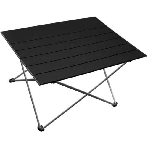  Porlae Camping Table Folding Camping Table Portable Aluminum Beach Table with Carry Bag for Outdoor Cooking, Hiking, Travel and Picnic Big Black 2 Pics