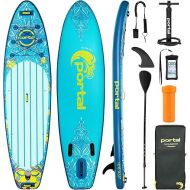 PORTAL SUP Inflatable Paddle Board for Adults, Stand Up Paddleboards, Non-Slip Deck Blow up Paddle Boards with Adjustable Paddle, Carry Bag