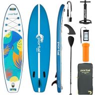 PORTAL SUP Inflatable Stand up Paddle Board for Adults with ISUP Accessories & Backpack, Non-Slip Deck, Leash, Hand Pump, Adjustable Paddle, Fin, Repair Kit, Waterproof Phone Bag