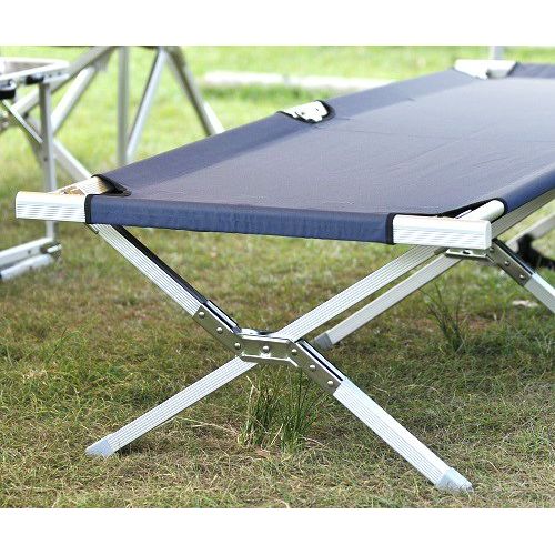  PORTAL Crazy Summer Sales Aluminum Portable Folding Military Cot (Blue) - GI Bed | Military Bed | Foldable cot | Camping Cot | Camping Bed | Outdoor Sleeping | Tent Sleeping | Napping | R