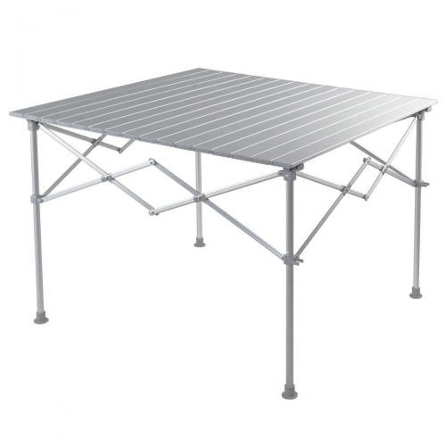  PORTAL EnjoyShop Aluminum Folding Picnic Camping Table with Roll-up Top