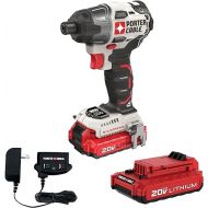 PORTER-CABLE 20V MAX Impact Driver Kit, 1/4 Inch, 2,700 RPM, Battery and Charger Included (PCCK647LB)