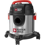 PORTER-CABLE PCX18301-4B 4 Gallon 4 HP Wet/Dry Vacuum, Stainless Steel Light Weight Portable Shop Vacuum, 3 in 1 Function with Attachments