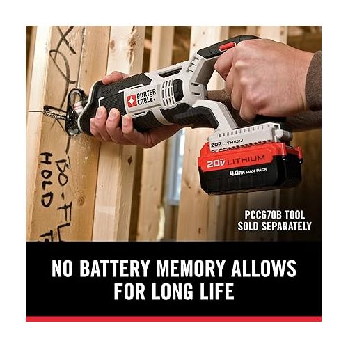  PORTER-CABLE 20V MAX* Lithium Battery, 4.0-Ah, 2-Pack (PCC685LP)