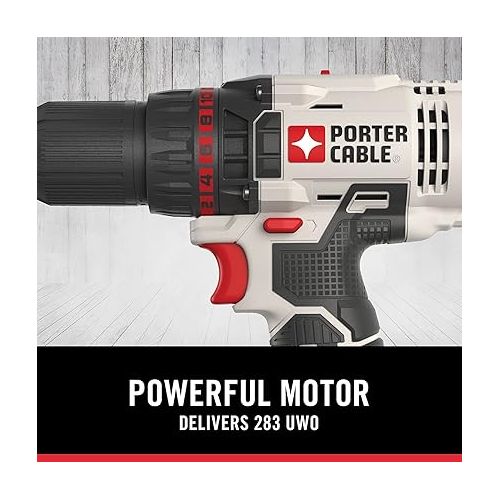  PORTER-CABLE 20V MAX* Cordless Drill Combo Kit, 4-Tool (PCCK615L4)