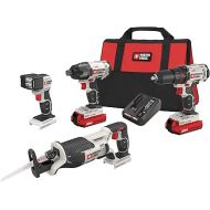 PORTER-CABLE 20V MAX* Cordless Drill Combo Kit, 4-Tool (PCCK615L4)