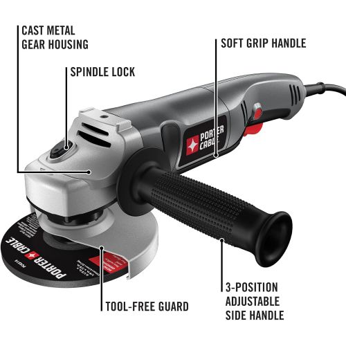  PORTER-CABLE Angle Grinder Tool, 4-1/2-Inch, 7.5-Amp (PC750AG)