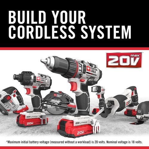  [아마존베스트]PORTER-CABLE 20V MAX Cordless Drill Combo Kit, 8-Tool (PCCK6118)