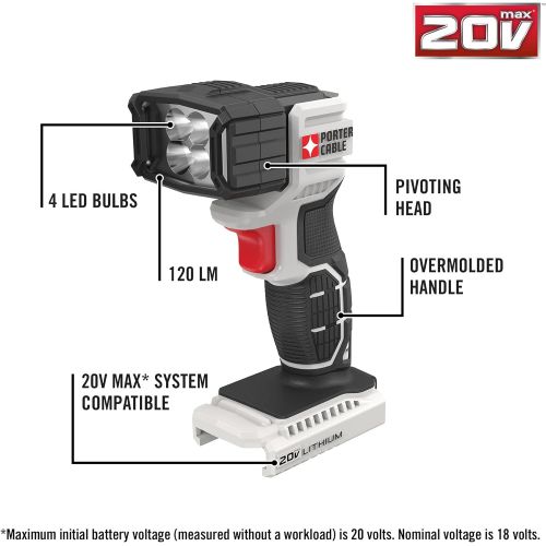  [아마존베스트]PORTER-CABLE 20V MAX Cordless Drill Combo Kit, 4-Tool (PCCK615L4)