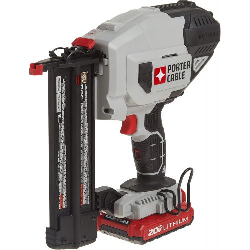  PORTER-CABLE 20V MAX* Cordless Brad Nailer Kit with 1 Battery, 18GA (PCC790LA)