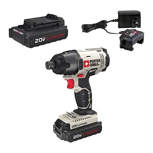 PORTER-CABLE PCC641LB 20V MAX Lithium Ion Hex Head Compact Impact Driver Kit
