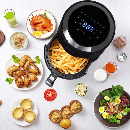 POSAME Posame Air Fryer 3 Quarts,Digital Electric Hot Air Fryer with 8 Cooking Presets,Oilless Deep Fryer Healthy Cooking,LCD Touch Screen,Automatic Shut Off,Memory Function,1400-Watt, Fa