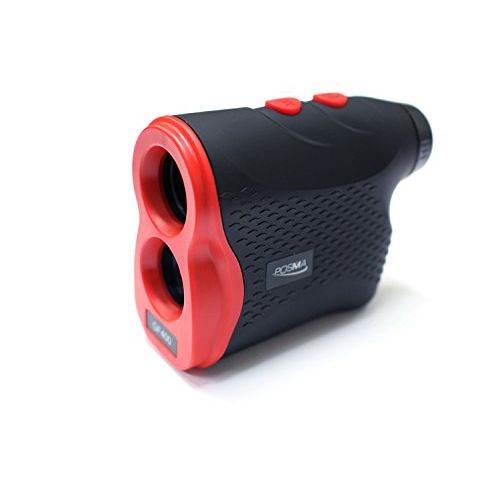  POSMA GF400 Golf Range Finder Laser Rangefinder Scope 656 Yards/600 Meters with Flag-Lock, Fog, Distance, Speed Measurement, Black and Red