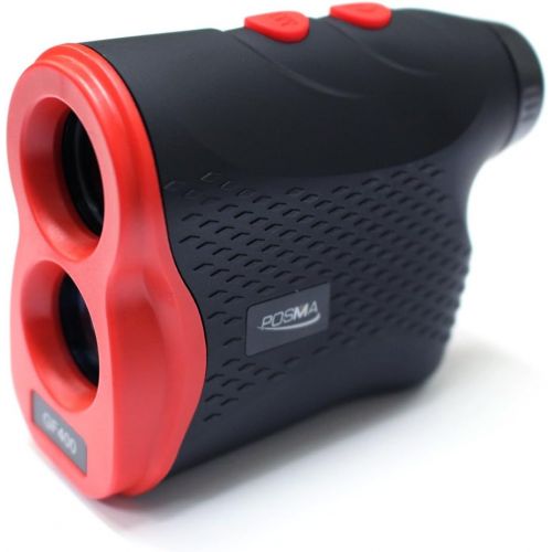  POSMA GF400 Golf Range Finder Laser Rangefinder Scope 656 Yards/600 Meters with Flag-Lock, Fog, Distance, Speed Measurement, Black and Red