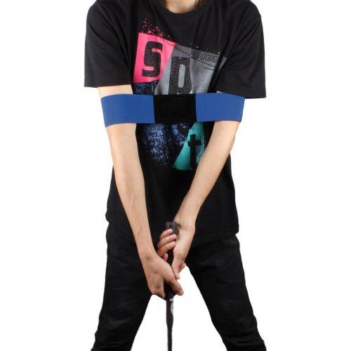  Posma TAS020 Golf Swing Trainer Posture Correctors Bundle Gift Set with Wrist Elbow Arm Leg Posture Corrector 5pcs set+Golf Hitting Bag Swing Impact Power Smash Bag+ black Cinch Sa