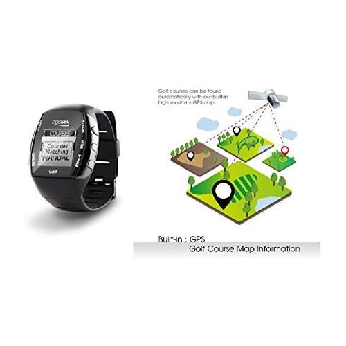  [아마존베스트]Posma New GM2Golf Fitness GPS RangefinderActivity Tracker with Built-in Green Heart Rate Monitor Bluetooth Android IOS APP, to connect with your smartphone and iPhone