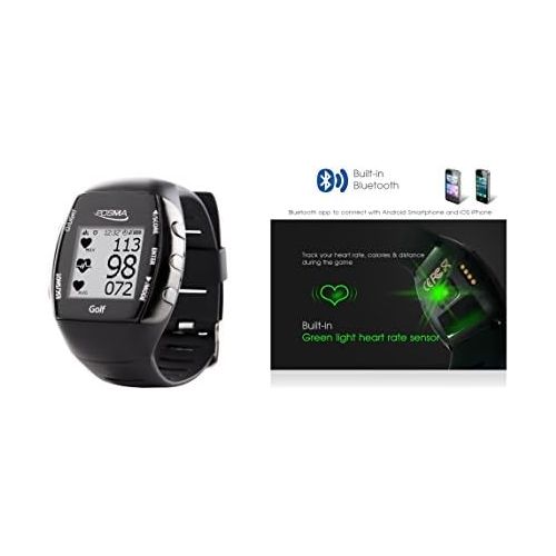  [아마존베스트]Posma New GM2Golf Fitness GPS RangefinderActivity Tracker with Built-in Green Heart Rate Monitor Bluetooth Android IOS APP, to connect with your smartphone and iPhone