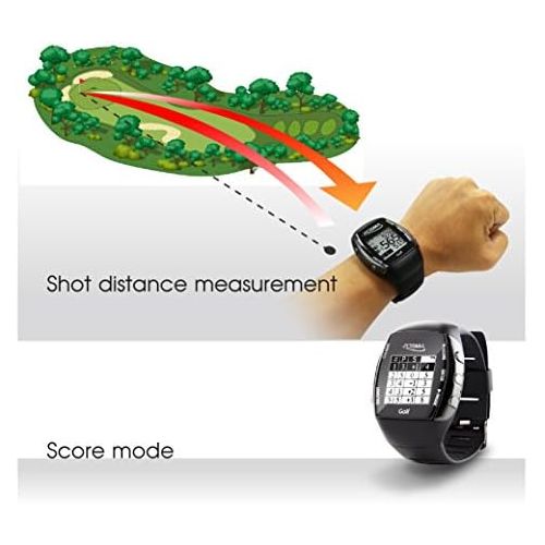  [아마존베스트]Posma New GM2Golf Fitness GPS RangefinderActivity Tracker with Built-in Green Heart Rate Monitor Bluetooth Android IOS APP, to connect with your smartphone and iPhone