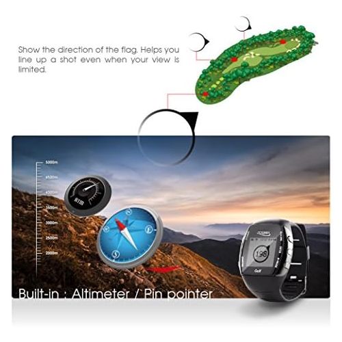  [아마존베스트]Posma New GM2Golf Fitness GPS RangefinderActivity Tracker with Built-in Green Heart Rate Monitor Bluetooth Android IOS APP, to connect with your smartphone and iPhone