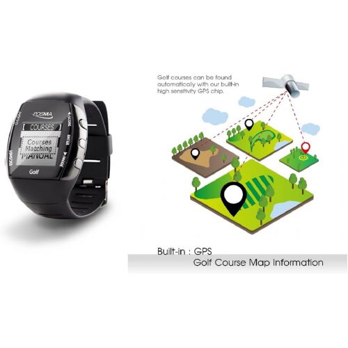  [아마존베스트]Posma New GM2Golf Fitness GPS RangefinderActivity Tracker with Built-in Green Heart Rate Monitor Bluetooth Android IOS APP, to connect with your smartphone and iPhone