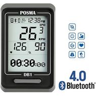 POSMA DB1 BLE4.0 Cycling Computer Speedometer Odometer, Support GPS by Smartphone Integration iPhone and Android (BHR20 Heart Rate Monitor and BCB20 SpeedCadence Sensor Bundle Opt