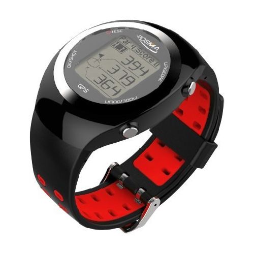  POSMA GT2 Golf Trainer + Activity Tracking GPS Golf Watch Range Finder, Global courses US, Canada, Europe, Australia, New Zealand, Asia- Red