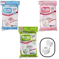 [아마존베스트]Toilet Seat Covers- Disposable XL Potty Seat Covers, Individually Wrapped by Potty Shields - Extra-Large, No Slip (Original - 40 Pack)