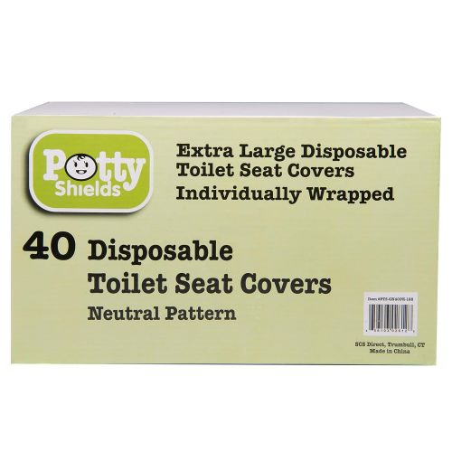  [아마존베스트]Toilet Seat Covers- Disposable XL Potty Seat Covers, Individually Wrapped by Potty Shields - Extra-Large, No Slip (Original - 40 Pack)