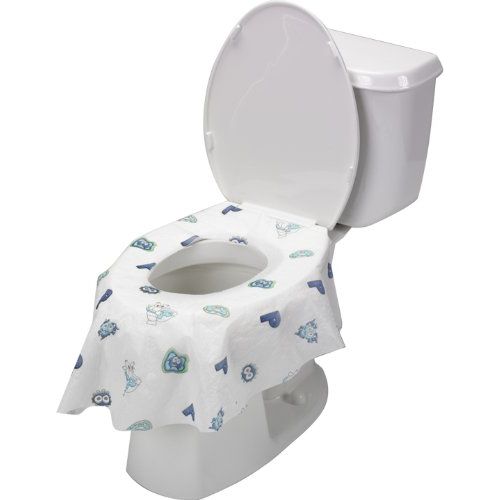  [아마존베스트]Toilet Seat Covers- Disposable XL Potty Seat Covers by Potty Shields (Set of 12 Individually Wrapped) -...