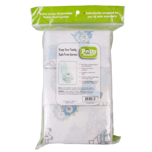  [아마존베스트]Toilet Seat Covers- Disposable XL Potty Seat Covers by Potty Shields (Set of 12 Individually Wrapped) -...