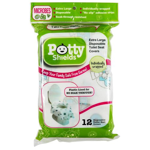  [아마존베스트]Toilet Seat Covers- Disposable XL Potty Seat Covers by Potty Shields (Set of 12 Individually Wrapped) -...