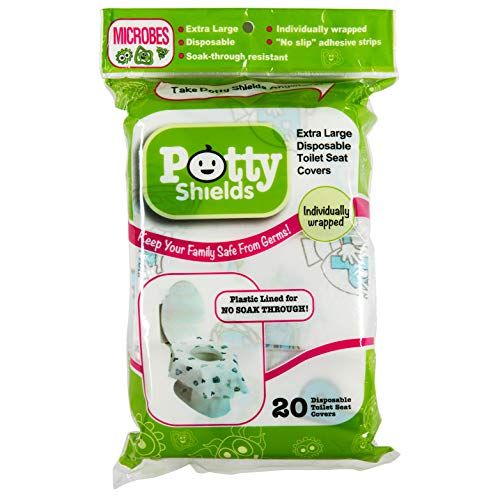  [아마존베스트]Toilet Seat Covers- Disposable XL Potty Seat Covers, Individually Wrapped by Potty Shields -...