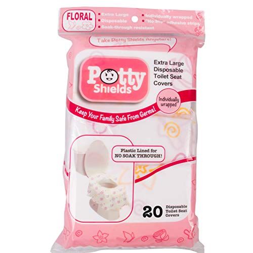  [아마존베스트]Toilet Seat Covers- Disposable XL Potty Seat Covers, Individually Wrapped by Potty Shields -...