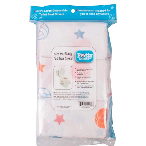  [아마존베스트]Toilet Seat Covers- Disposable XL Potty Seat Covers, Individually Wrapped by Potty Shields -...