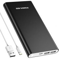 [아마존핫딜][아마존 핫딜] POWERADD Pilot 4GS 12000mAh Portable Charger with Lightning Input & Dual 3A Port External Battery Pack Compatible with iPhone, iPad, Samsung Galaxy and More - Black (Lightning Cabl