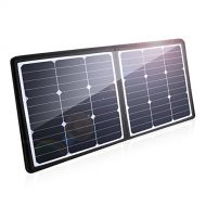 POWERADD [High Efficiency] 50W Solar Charger, 18V 12V SUNPOWER Solar Panel for Laptop, iPhone X / 8/8 Plus, iPad Pro, iPad Mini, MacBook, iPad Samsung, ChargerCenter, Island Region