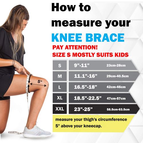  [아마존 핫딜]  [아마존핫딜]POWERLIX Compression Knee Sleeve - Best Knee Brace for Men & Women  Knee Support for Running, Crossfit, Basketball, Weightlifting, Gym, Workout, Sports - FOR BEST FIT CHECK SIZING