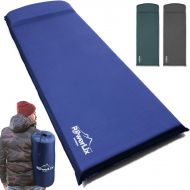 Powerlix Sleeping Mat Pad ? Self-Inflating Foam Pad - Insulated 3inches Ultrathick Mattress for Camping Backpacking, Hiking - Ultralight Camping Mat Pad for A Tent, Built in Pillow