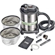 PowerSmith PAVC102 10 Amp 4 Gallon All-In-One Ash and Shop Vacuum/Blower with 10 Hose, Brush Nozzle, Pellet Stove Hose, 16 Power Cord, 1 1/4 Adapter, and 2 Filters, Silver