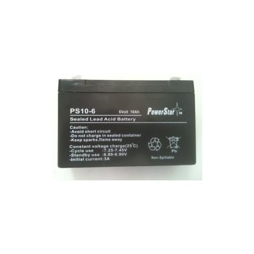  PowerStar 6V 10.0Ah SLA Battery for Streamlight Litebox SL40 Flashlights