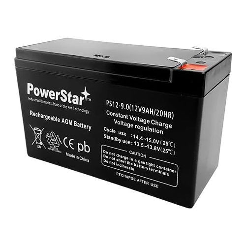  PowerStar-2 Pack- 12V 9AH SLA Battery/Razor Dirt Quad Electric/Scooter/Offroad/4 Wheeler
