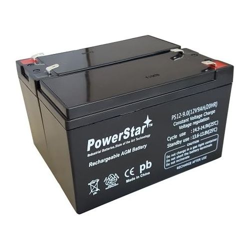  POWERSTAR 12V 7AH SLA Battery for Razor e200  e200s  e225  e300  e300s  e325-2PK