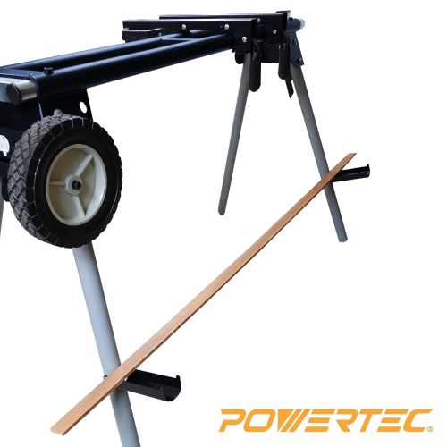  POWERTEC MT4000 Deluxe Miter Saw Stand with Wheels and 110V Power Outlet