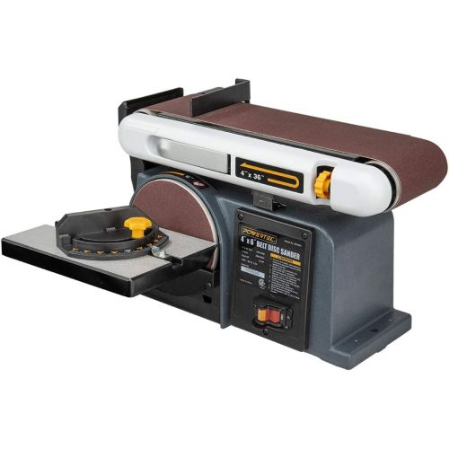  POWERTEC BD4600 Woodworking Belt Disc Sander, 4 x 6-Inch