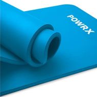[아마존베스트]Powrx Premium Gymnastics Mat with Free Carry Strap + Bag + Exercise Poster | Skin-Friendly Fitness Mat, Phthalate-Free, 190 x 60, 80 or 100 x 1.5 cm, Various Colours, Yoga Mat